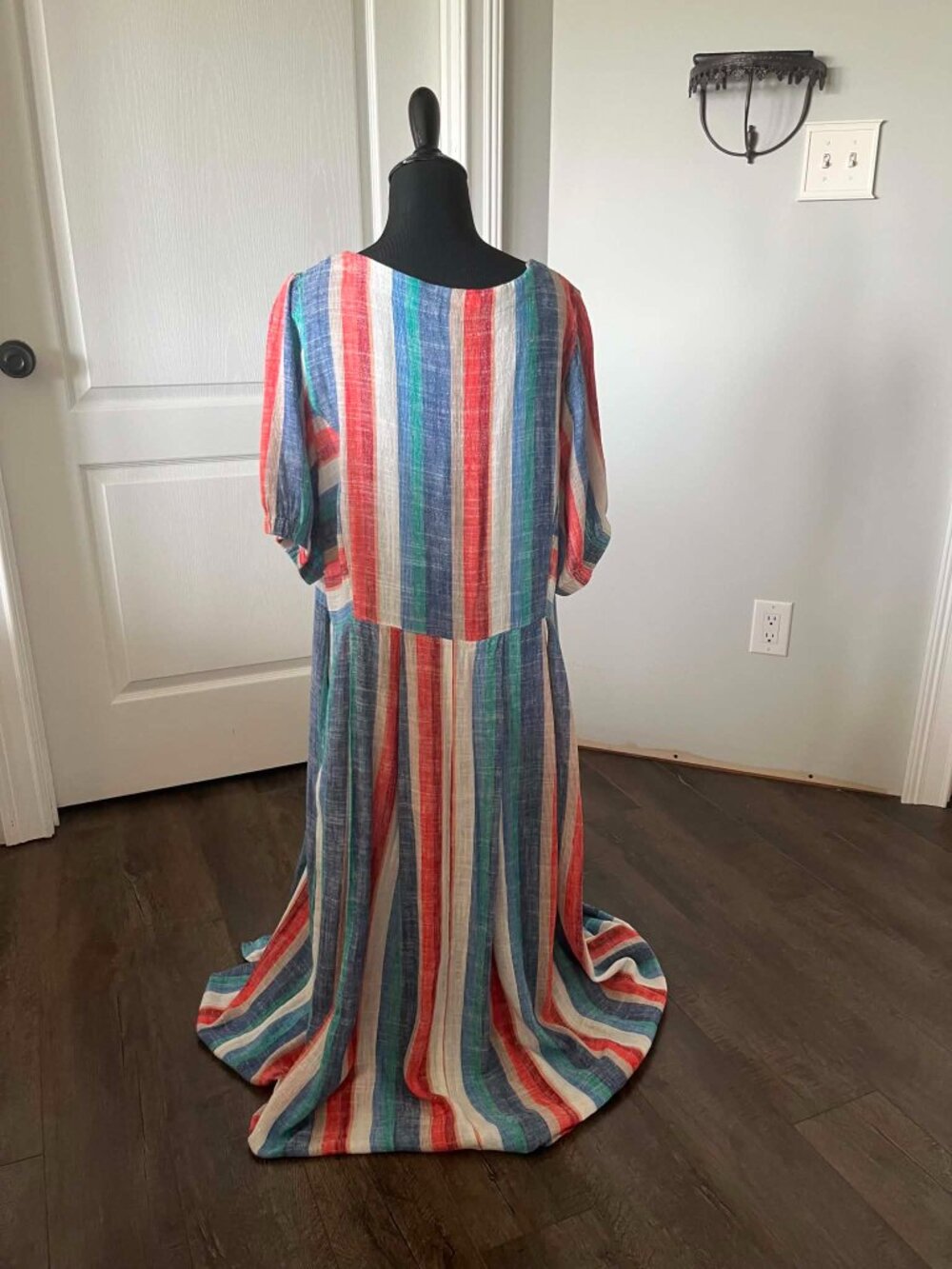 Ulla Popken Striped Linen Blend Button Front Dress size 20 - Picture 6 of 11